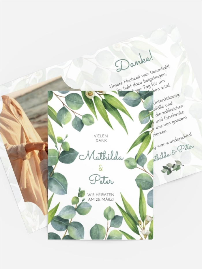 Dankeskarte Hochzeitshain