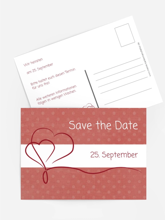 Save the Date Karte Gepunktet
