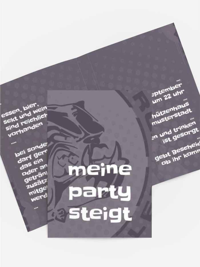Einladungskarte Dog