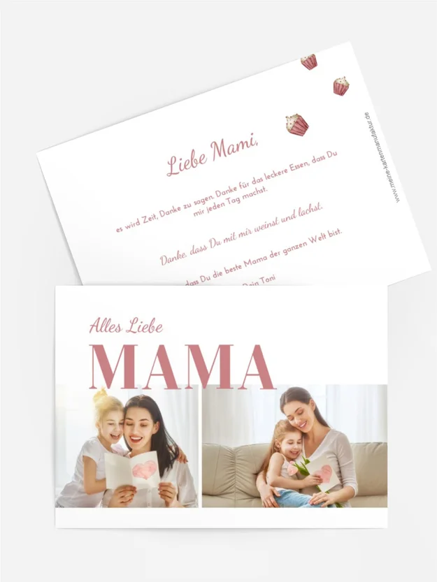 Grußkarte zum Muttertag Leckere Muffins