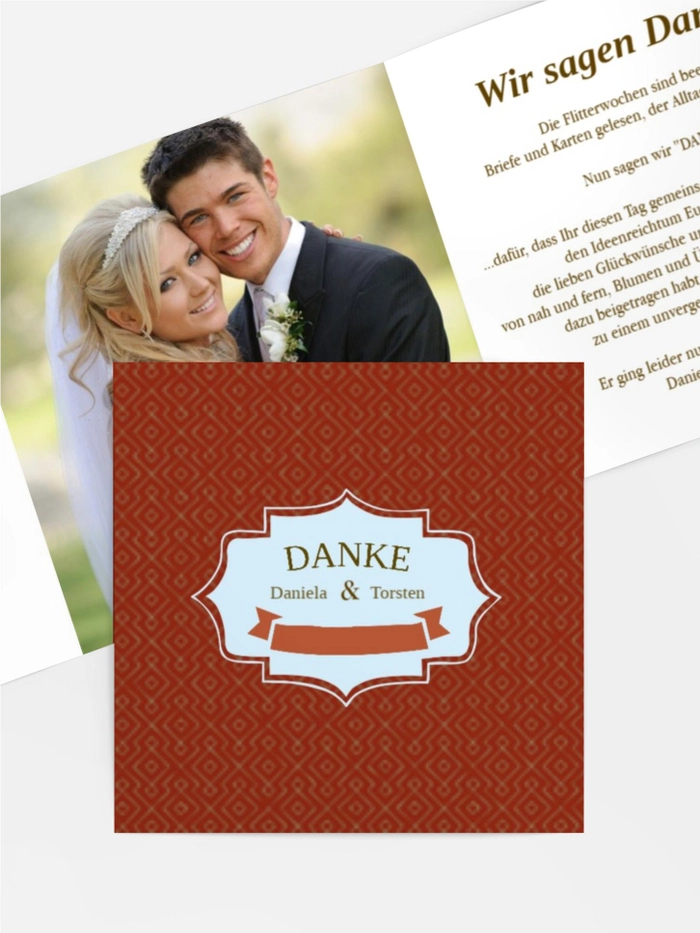 Dankeskarte Hochzeit "Harmonie" Dankeskarte Hochzeit "Harmonie"