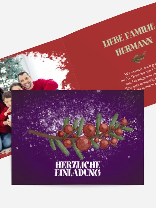 Einladung Weihnachten Weihnachtskuchen
