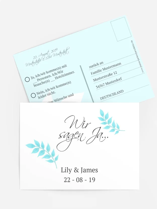 Antwortkarte Blattbogen