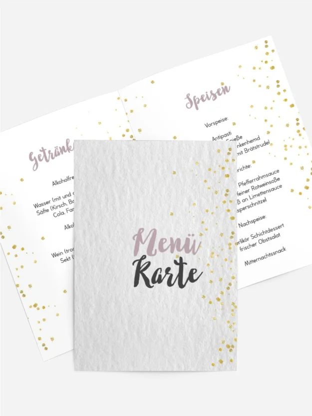 Menükarte Taufe Tapetenmuster
