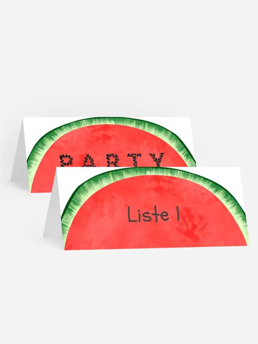 Tischkarte Geburtstag Wassermelone Tischkarte Geburtstag Wassermelone