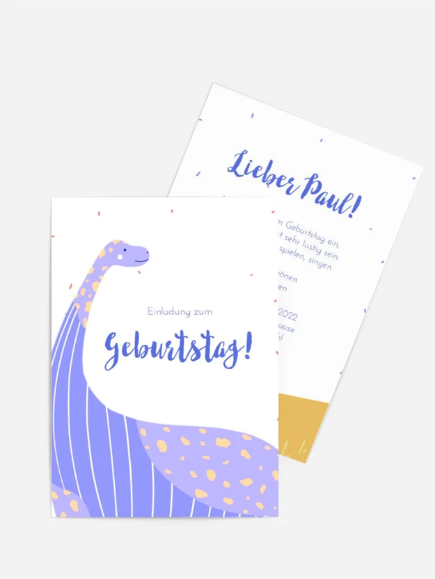 Geburtstagseinladung Dinosaurier Wanderung