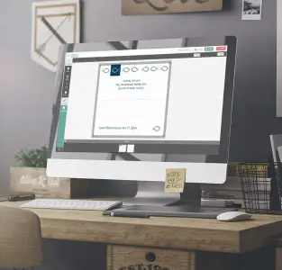 Platzkarte Tischkarte Namenkarte Menükarte am PC gestalten, Motiv Fische