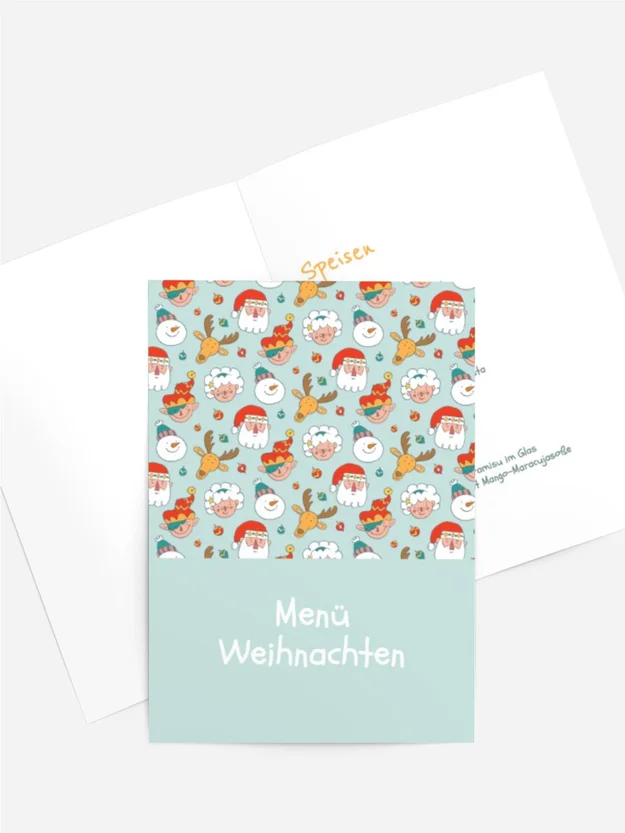 Menükarte Weihnachten Weihnachtsgruppe