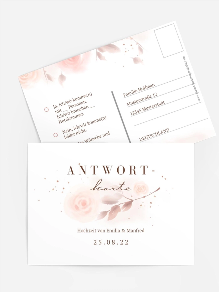 Antwortkarte aquarall Natur