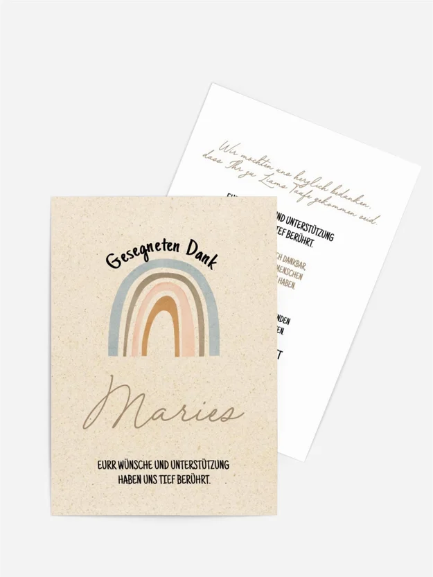 Dankeskarte Taufe Leuchtende Farben