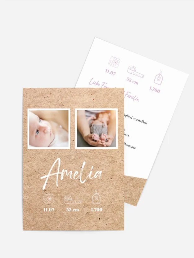 Babykarte Krümel der Liebe