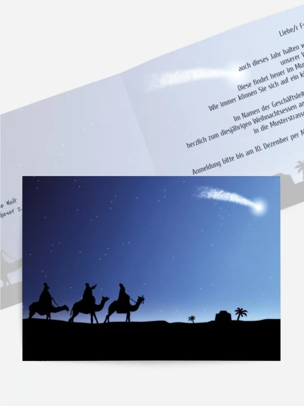 Weihnachten Einladungskarte Geschäftlich drei hl. Könige