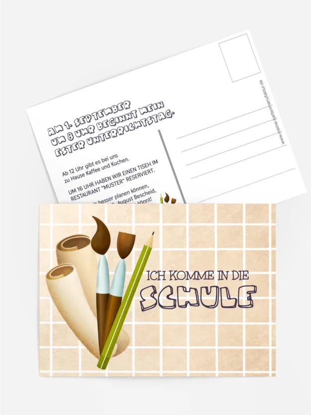 Einladungskarte Einschulung DinoSchüler
