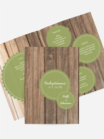Menükarte zur Hochzeit Vintage Holz Menükarte zur Hochzeit Vintage Holz