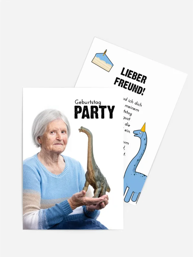Geburtstagseinladung Dinosaurier-Party