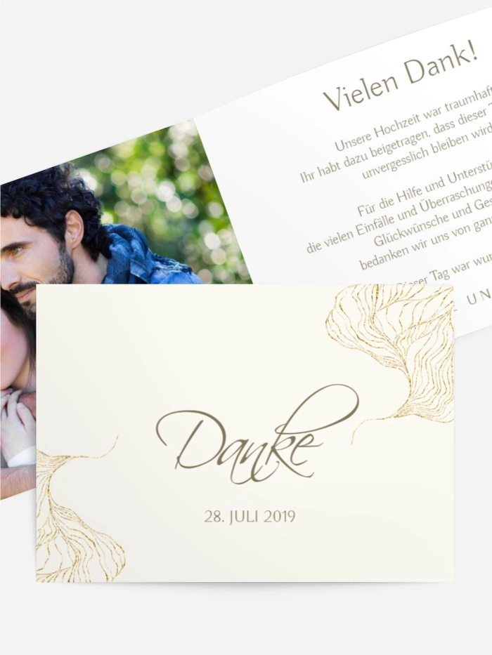 Dankeskarte Hochzeit "Da Vinci"