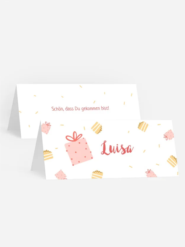 Tischkarte Geburtstag Kuchenglas