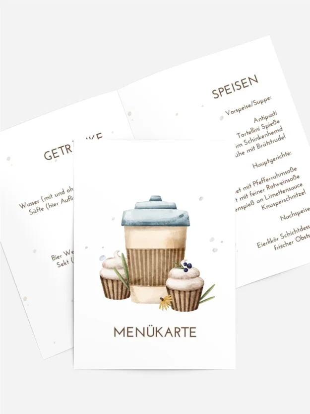 Menükarte Geburtstag Festliches Frühstück