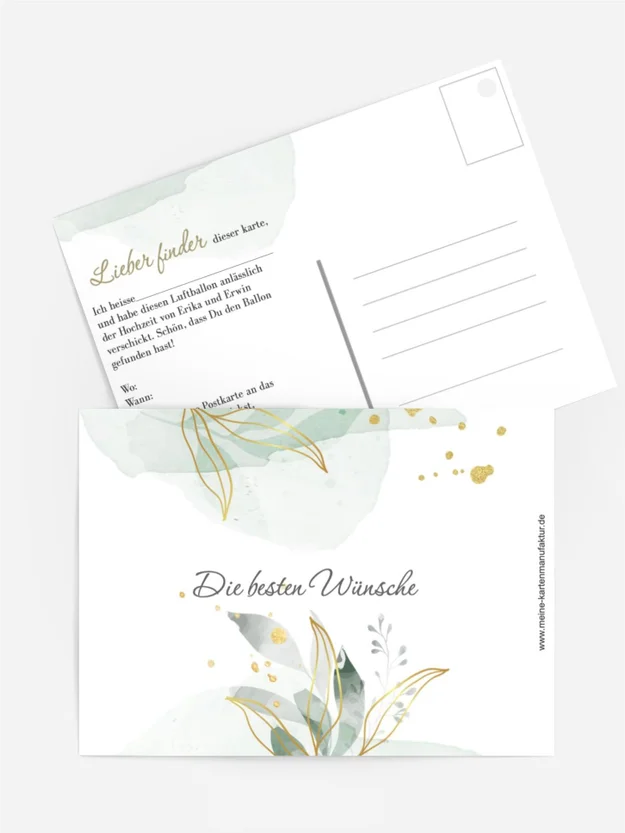 Ballonflugkarte Blume wachte