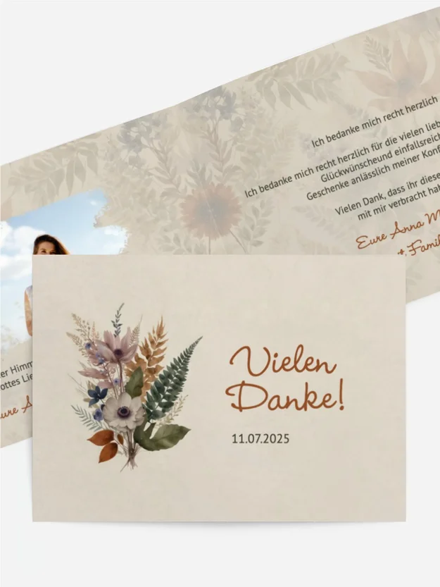 Dankeskarte Konfirmation Heilende Lichter