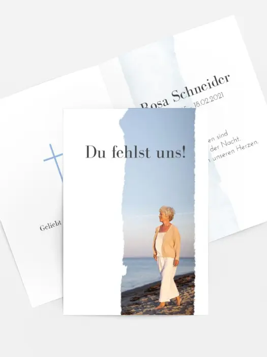 Sterbebildkarte Fotoseite