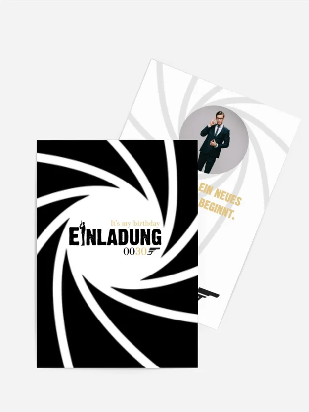 Geburtstagseinladung Geheimagent