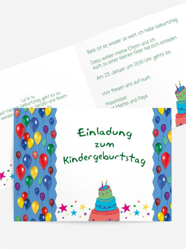 Geburtstagseinladung Kleinkinder Luftballon