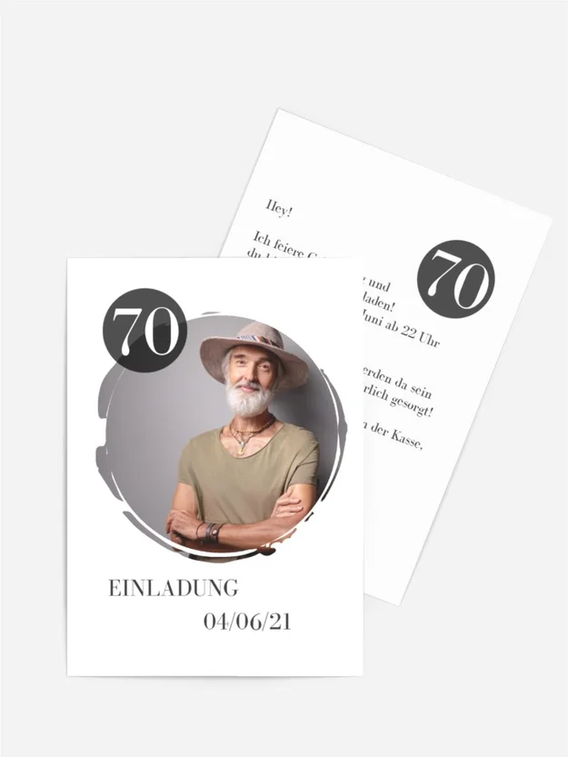 Geburtstagseinladung Vintage Circle