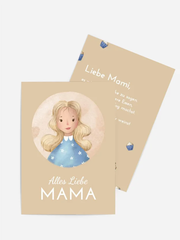 Grußkarte zum Muttertag Cupcakes für Mama