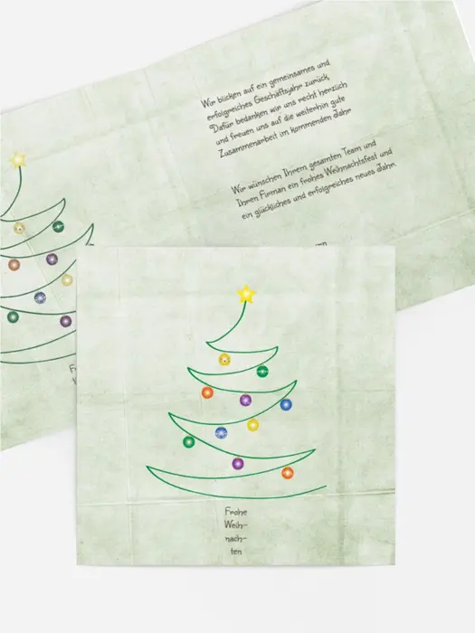 Grußkarte Geschäftlich Weihnachtsbaum