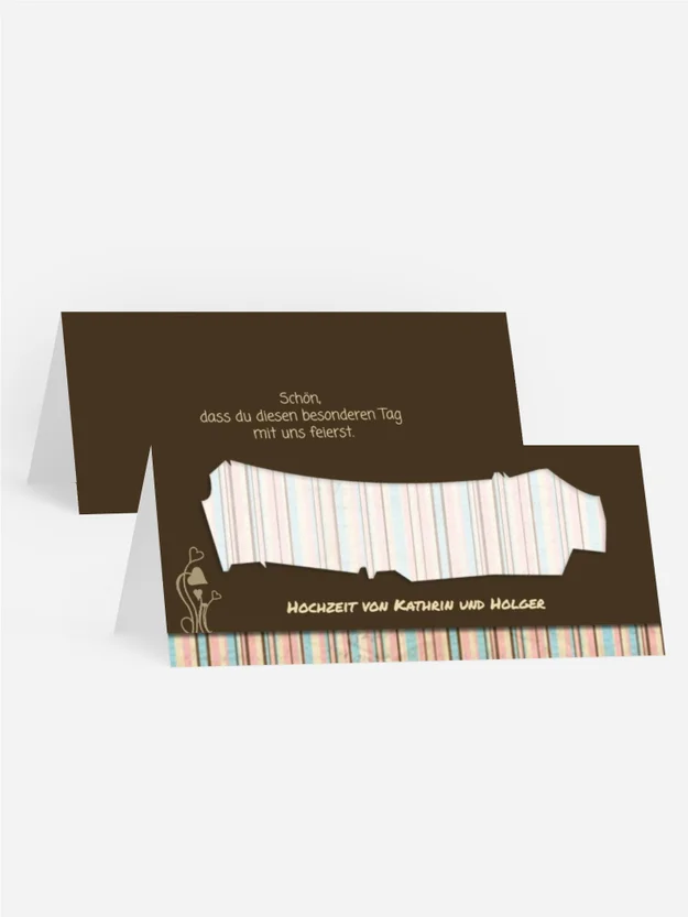 Tischkarte Wir heiraten