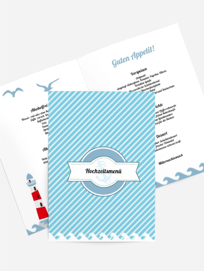 Menükarte Leuchtturm Menükarte Leuchtturm