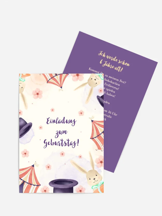 Geburtstagseinladung  Zirkuswelt