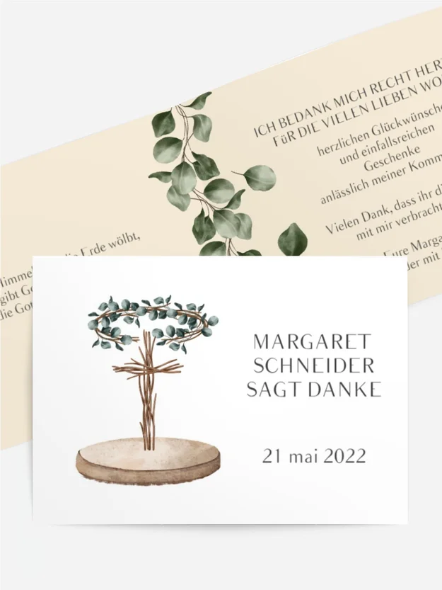 Dankeskarte Kommunion Seelenfrieden