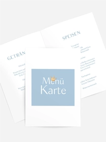 Menükarte Taufe Polaroid-Foto