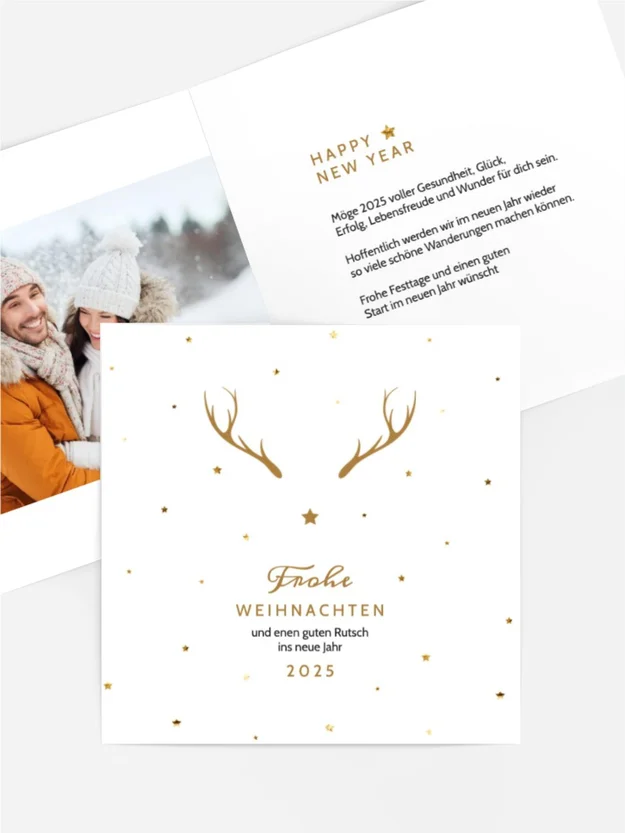 Neujahrskarte Unsichtbares Reh