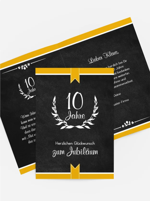 Jubiläumskarte Lorbeerkranz