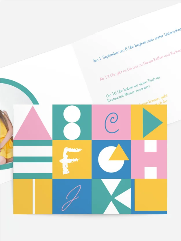 Einschulungskarte Buchstabenmemory