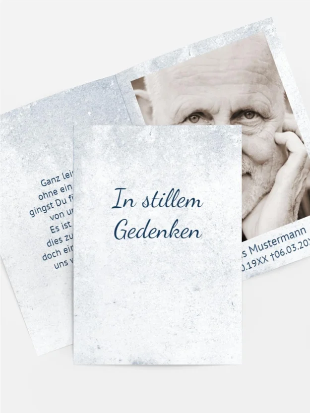 Sterbebildkarte Regen