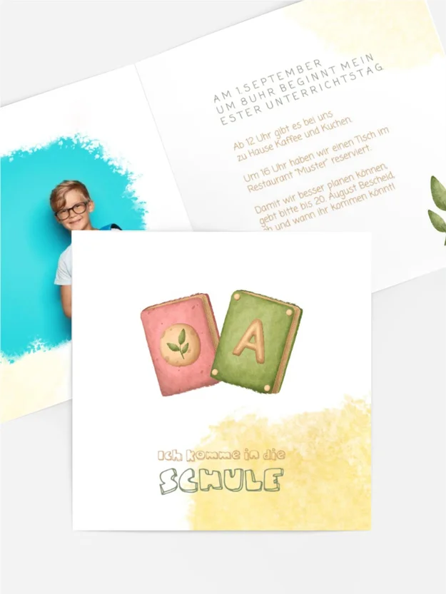 Einladungskarte Einschulung Hoch