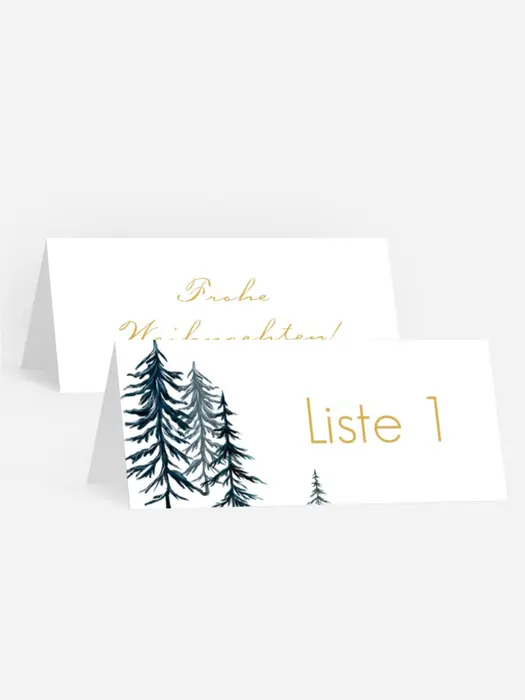 Weihnachtstischkarte Heiliger Abend