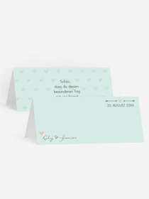 Tischkarte zur Hochzeit Pärchen