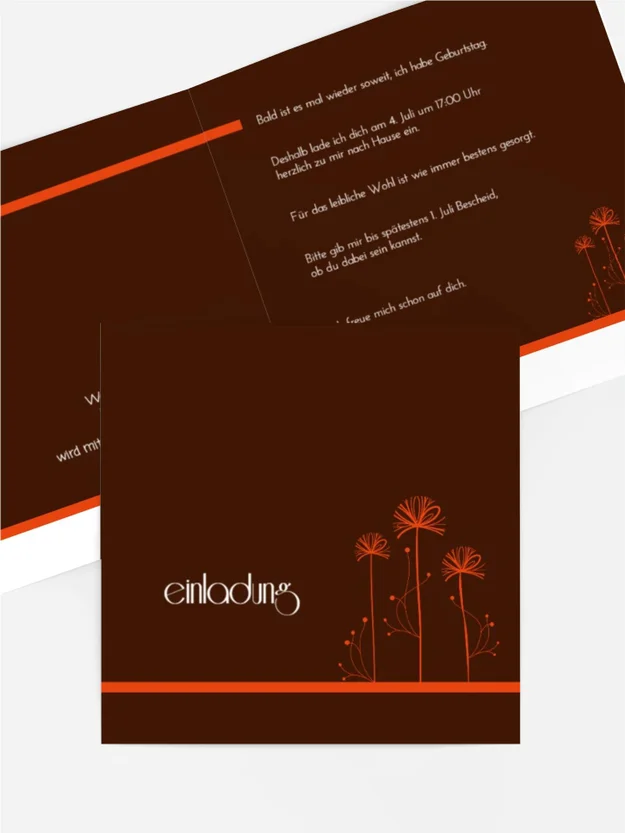 Geburtstagseinladung abstract flower