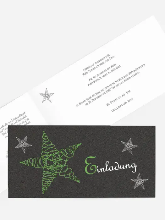 Weihnachten Einladung Geschäftlich Curly Star