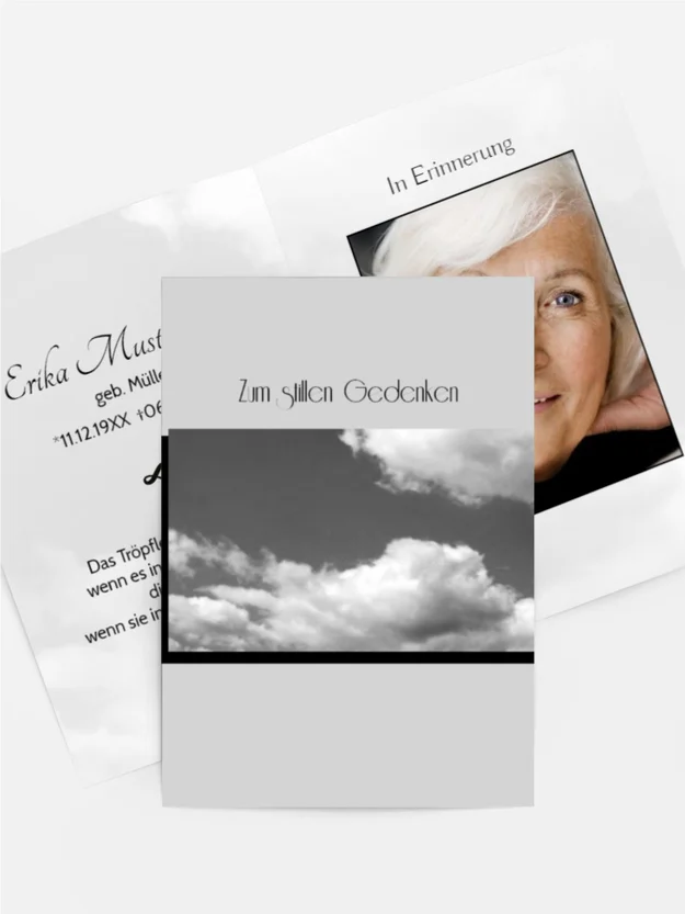 Sterbebildkarte Wolkenhimmel 2
