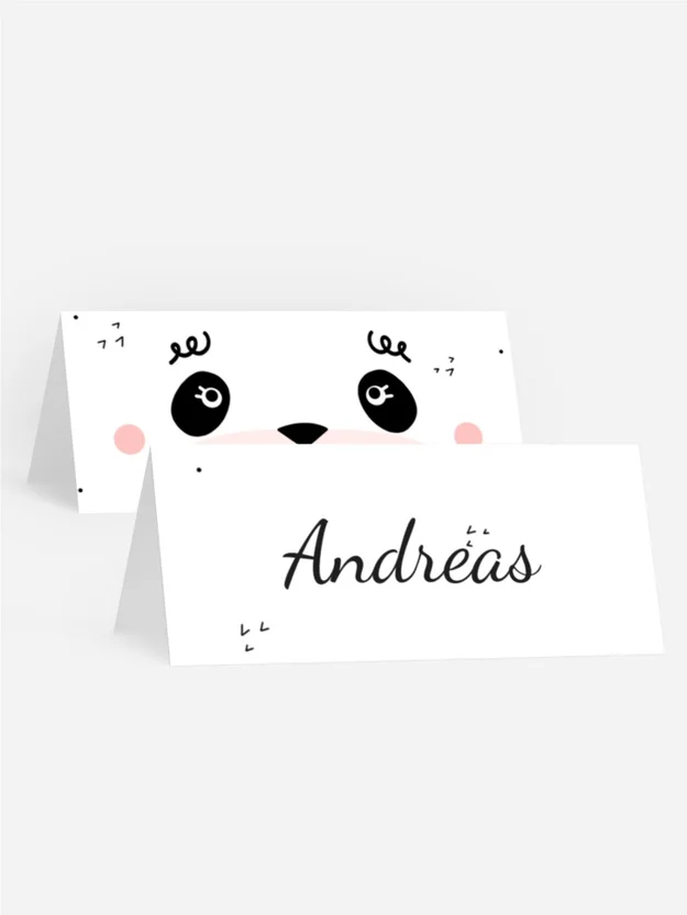 Tischkarte Geburtstag Panda Bauch Tischkarte Geburtstag Panda Bauch