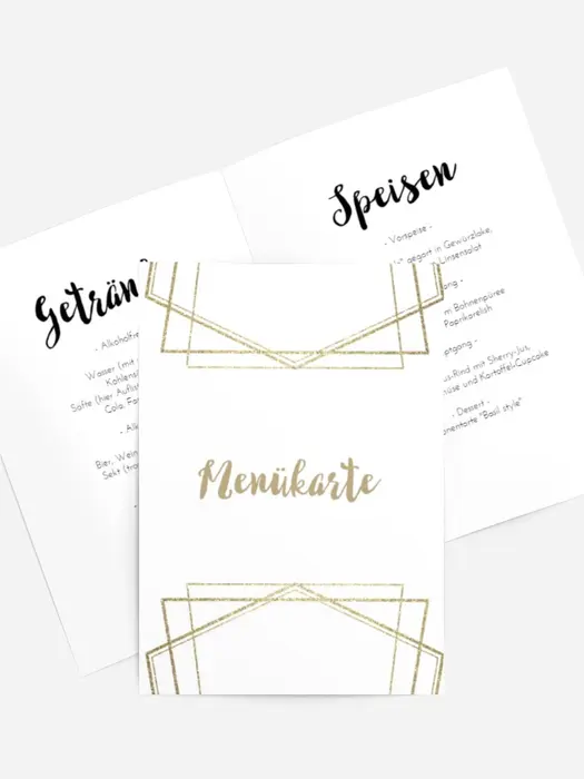 Menükarte Geburtstag Geometrie der Zeit