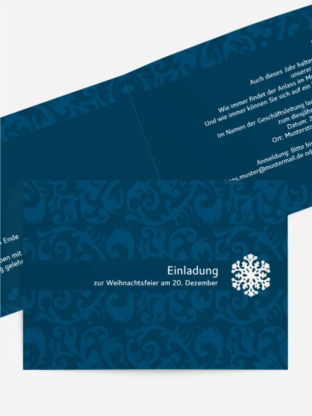 Weihnachtskarte Einladung Geschäft Flocke Weihnachtskarte Einladung Geschäft Flocke