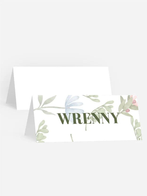 Tischkarte Konfirmation Blumenkleid