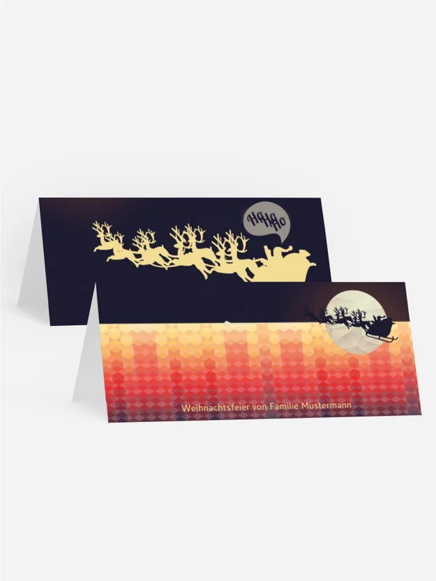 Weihnachtstischkarte Hohoho  Weihnachtstischkarte Hohoho